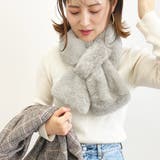 L/Gray | ふわふわファーティペット レディース ティペット | TOKOHANA
