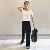 ラウンド襟デザイン半袖無地Tシャツ 春夏 トップス | TOKOHANA | 詳細画像20