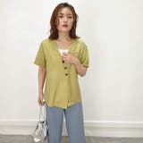 ラウンド襟デザイン半袖無地Tシャツ 春夏 トップス | TOKOHANA | 詳細画像22