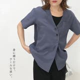 斜め掛けボタンデザインシャツ 春夏 トップス | TOKOHANA | 詳細画像2