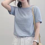 細ボーダー柄薄手サマーニットソー 夏 トップス |  TOKOHANA | 詳細画像5 