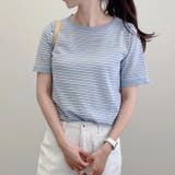 細ボーダー柄薄手サマーニットソー 夏 トップス |  TOKOHANA | 詳細画像6 