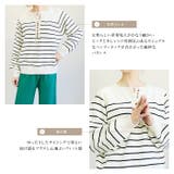 ヘンリーネックボタン付きボーダー柄セーター ニット セーター | TOKOHANA | 詳細画像4