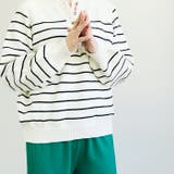 ヘンリーネックボタン付きボーダー柄セーター ニット セーター | TOKOHANA | 詳細画像7