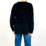 ブラック | シャギーニットトップス ふわふわ 前後 |  TOKOHANA