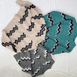 幾何学模様のジャカード編みニットカーディガン 羽織 ニットジャケット |  TOKOHANA | 詳細画像2 