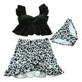 ブラック×レオパード | 水着 レディース 3点セット |  TOKOHANA