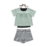 ペールグリーン×エスニック | 体型カバー ママ 水着 |  TOKOHANA