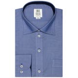 ワイシャツ 長袖 形態安定 ワイド ブルー×無地調 スリム | TOKYO SHIRTS | 詳細画像1 