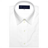 ワイシャツ 半袖 形態安定 レギュラー 白×ストライプ織柄 （透け防止） | TOKYO SHIRTS | 詳細画像1 