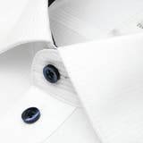 ワイシャツ 長袖 形態安定 HOT-2 ワイド 白×ストライプ織柄 スリム | TOKYO SHIRTS | 詳細画像3 