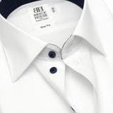 ワイシャツ 長袖 形態安定 HOT-2 ワイド 白×ストライプ織柄 スリム | TOKYO SHIRTS | 詳細画像4 