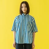 リラックスバックプリーツシャツ半袖＜ブルーレガッタストライプ＞ | TOKYO SHIRTS | 詳細画像7 