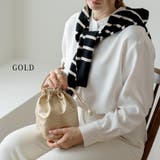 ゴールド | 巾着 バッグ ポーチ | DEVICE