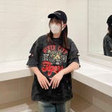 タイガー スカル 髑髏 プリントダメージ加工 ピグメント Tシャツ 半袖 | DEVICE | 詳細画像33