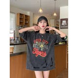 タイガー スカル 髑髏 プリントダメージ加工 ピグメント Tシャツ 半袖 | DEVICE | 詳細画像15