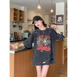 タイガー スカル 髑髏 プリントダメージ加工 ピグメント Tシャツ 半袖 | DEVICE | 詳細画像14
