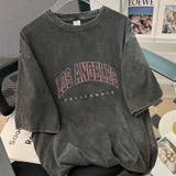 ブラック | ロゴ プリント ピグメント 古着風 ビッグシルエット Tシャツ | DEVICE