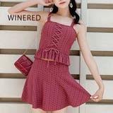 ワインレッド | 水着セット レディース 体型カバー | DEVICE