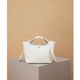 ホワイト | ソフトシュリンク テープハンドル ショルダー付きミニ トート バッグ | TOPKAPI