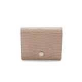 グレージュ | イタリアンレザー リザード型押し 二つ折り 財布 LUCIA | TOPKAPI