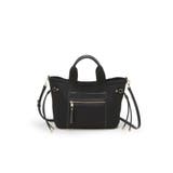 ブラック | ネオプレン フロントポケット 2way ショルダー付き ミニトートバッグ | TOPKAPI