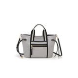 グレー | ネオプレン フロントポケット 2way ショルダー付き ミニトートバッグ | TOPKAPI