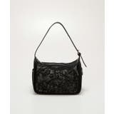 ブラック | プリント 巾着バッグ付き メッシュ ワンハンドルバッグ | TOPKAPI