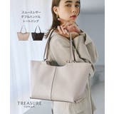 【TREASURE】スムースレザー ダブルハンドル トートバッグ | TOPKAPI | 詳細画像1