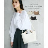 ソフトシュリンク テープハンドル ショルダー付きミニ トート バッグ | TOPKAPI | 詳細画像1 