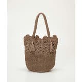 グレージュ | 【TREASURE TOPKAPI】フラワーモチーフ ペーパー トートバッグ | TOPKAPI