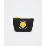 ブラック | SMILE COLLECTION スマイル 刺繍 タッセルポーチ | TOPKAPI