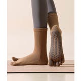 キャメル | ヨガ ピラティス ソックス 靴下 5本指 yoga | OSYAREVO