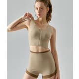 ベージュ | ヨガウェア トップス カップ付き タンクトップ | OSYAREVO
