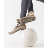 ダークベージュ | ヨガ ピラティス ソックス 靴下 5本指 くるぶし クロスバンド yoga | OSYAREVO
