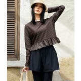 ブラウンドット×ブラック | 【紫外線カット率99％以上】水着 レディース 体型カバー | OSYAREVO