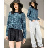 ブルーカナールフラワー×ブラック | 【紫外線カット率99%以上】水着 レディース 体型カバー | OSYAREVO