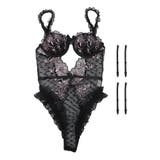 フラワーレース テディ ランジェリー セクシー 下着セット | OSYAREVO | 詳細画像12