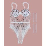 フラワーレース テディ ランジェリー セクシー 下着セット | OSYAREVO | 詳細画像11