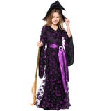 ブラック×パープル | クリスマス 秋 キッズ 子供 魔女 ウィッチ コスプレ 仮装 パーティ | OSYAREVO