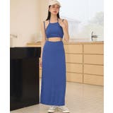 ロングスカート付き ハイネック リブ ビキニ 水着 セットアップ レディース | OSYAREVO | 詳細画像54 