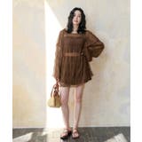 シアートップス付き シャーリングビキニ セットアップ 水着 レディース | OSYAREVO | 詳細画像20 