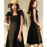 ブラック | チュールリボン ワンピース 水着 レディース | OSYAREVO