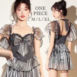 ラメ混 フリル リボン ワンピース 水着 | OSYAREVO | 詳細画像1 