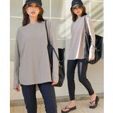 グレーベージュ×ブラック | 【紫外線カット率99％以上】体型カバー サイドギャザー ラッシュガード | OSYAREVO