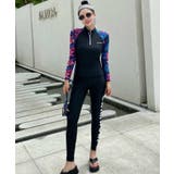 ダークフラワー ラッシュガード 水着 セットアップ | OSYAREVO | 詳細画像2 