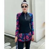 ダークフラワー ラッシュガード 水着 セットアップ | OSYAREVO | 詳細画像4 