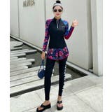 ダークフラワー ラッシュガード 水着 セットアップ | OSYAREVO | 詳細画像6 