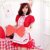 レッド | ハロウィン コスプレ メイド服 | OSYAREVO