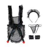 クリスマス コスプレ リボン×フリル シースルー メイド ランジェリー | OSYAREVO | 詳細画像44 